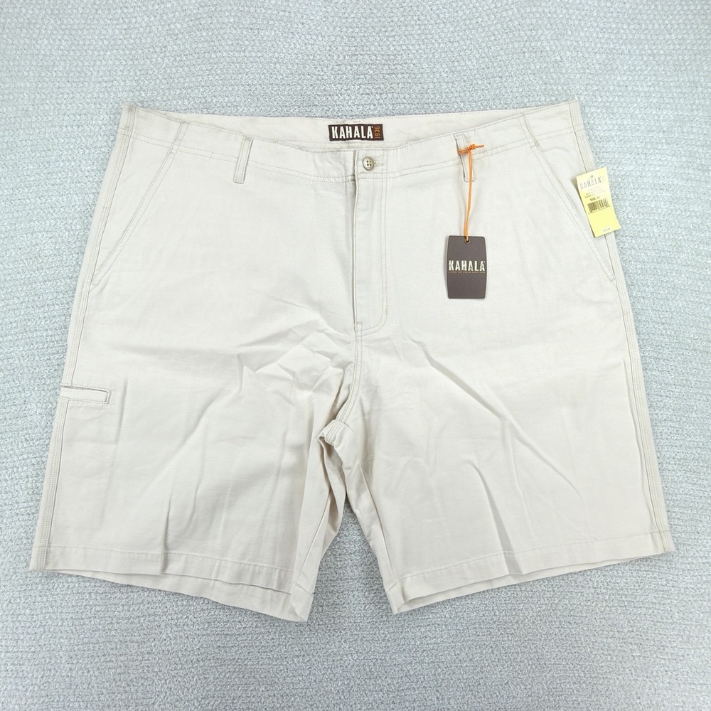NWT Kahala 1936 Kaniaia Shorts Mens 42 Khaki Natural Stretch Walk Chino Casual